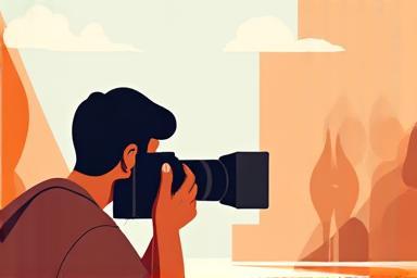 Image representing a photographer taking a picture of a location